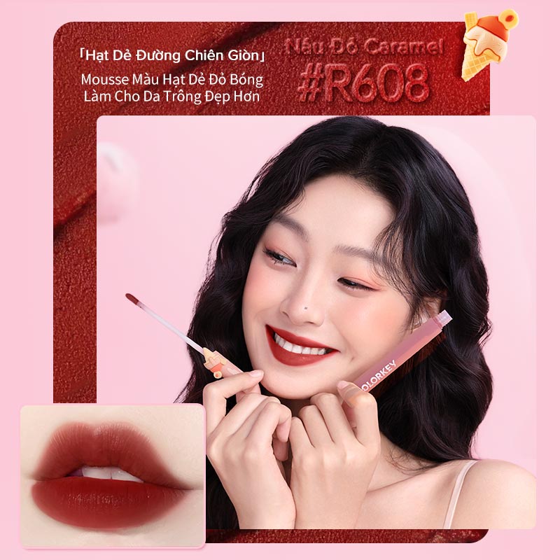 【COLORKEY】Son tint lì bóng siêu cho môi căng mọng Colorkey Juicy Lasting Fruit Tint 1.7g