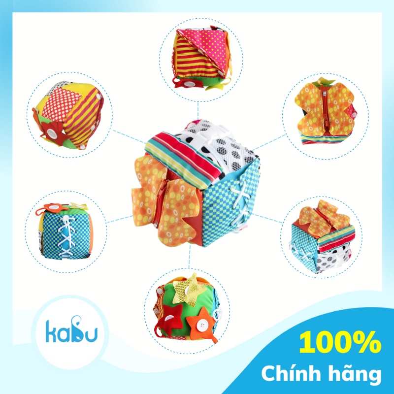 KABU - Bóng Vải Xúc Giác Vận Động Tinh, Bóng Vải Vuông Phát Triển Kỹ Năng