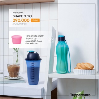 Bộ bình nước và bình lắc Memberkit Shake N Go TẶNG 1 hộp Snack Cup trị giá 45k/hộp