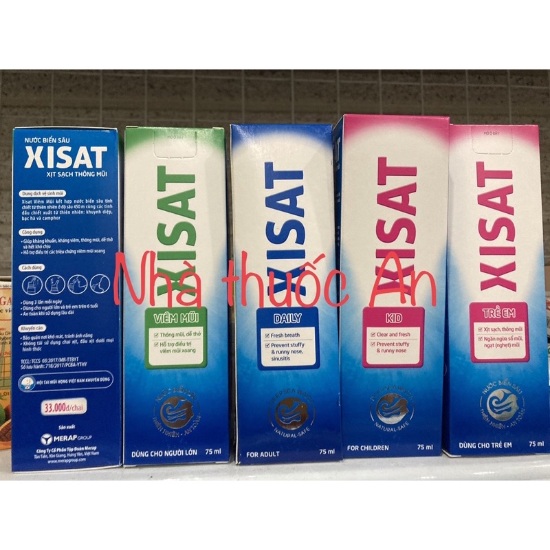 (chọn loại ) Xisat dung dịch nước biển sâu 75ml