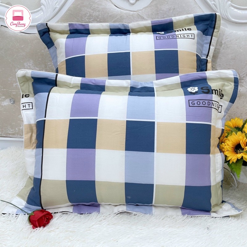 Đôi Vỏ Gối Đầu Cotton Hàn Quốc Loại Dày Đẹp Có Lót Bông - Kích Thước 45cm x 65cm | BigBuy360 - bigbuy360.vn