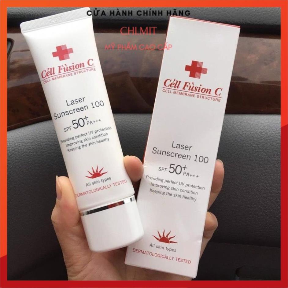 Kem chống nắng nâng tông Cell Fusion C Toning Sunscreen màu hồng 50ml làm đều màu da, dưỡng da, cấp ẩm SPF50+/PA++++