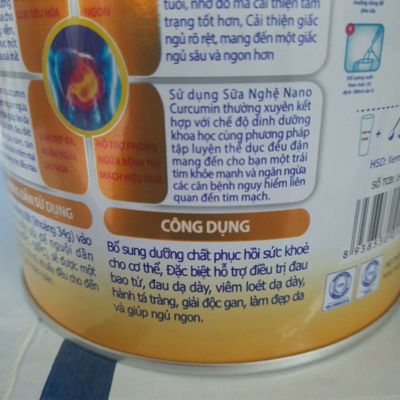 Sữa nghệ Nano curcumin 450g