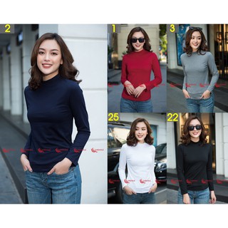 Áo giữ nhiệt Cổ 3 phân Cao Cấp, Thun Co Giãn 4 Chiều, Không Xù, Không Bai