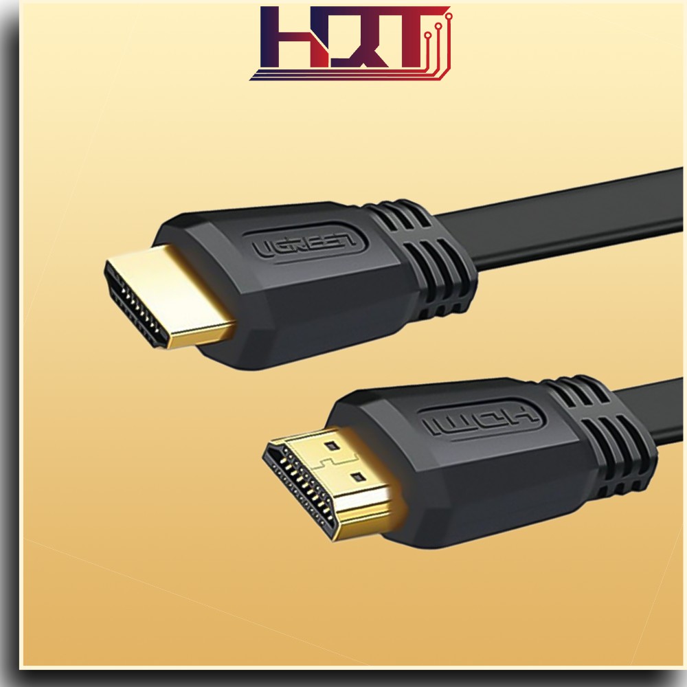 Cáp HDMI 2.0 hỗ trợ 4k*2k, 3D Full HD1080 dạng dây dẹt màu đen dài từ 1.5-5m UGREEN ED015