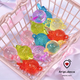 Charm size lớn cây kẹo lolipop màu trong B113 /Nguyên liệu làm phụ kiện handmade / resin
