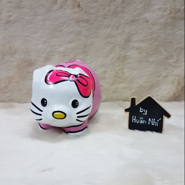 Heo đất handmade - mèo Kitty