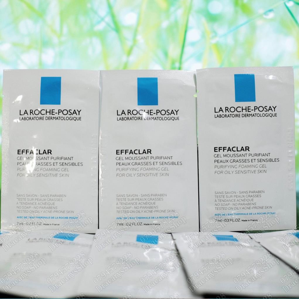 Sample Gel rửa mặt tạo bọt làm sạch dành cho da dầu nhạy cảm La Roche-Posay Effaclar Foaming Gel 7ml