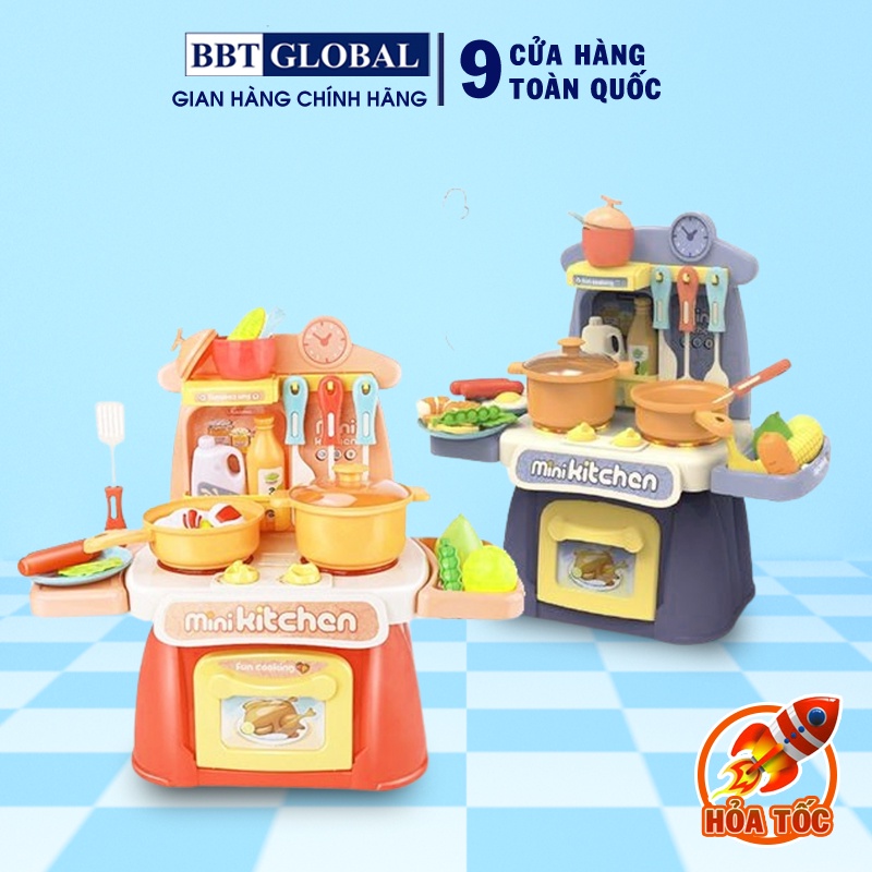 Đồ chơi bếp nấu ăn cho bé 26 chi tiết BBT GLOBAL 889-173 và 889-174