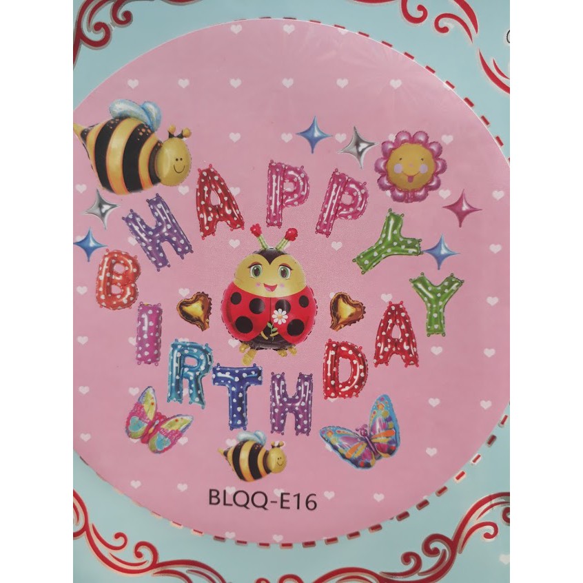 Set bóng sinh nhật thiên nhiên cute kèm phụ kiện size lớn