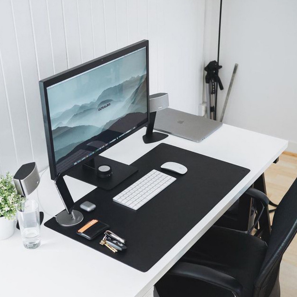 Thảm Da Deskpad Tấm Lót Trải Bàn Làm Việc Lót Chuột Cỡ Lớn Bo Viền Chống Nước 80x40cm 90x45cm - Shop Nado
