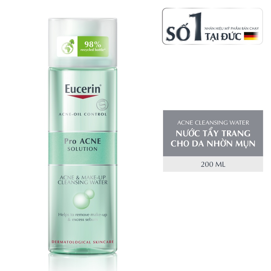Nước tẩy trang Eucerin PROACNE  dành cho da mụn 200ml