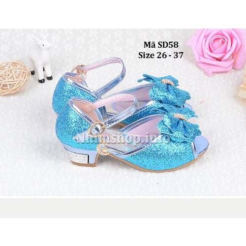 Dép sandal cao gót cho bé gái 3 - 12 tuổi SD58