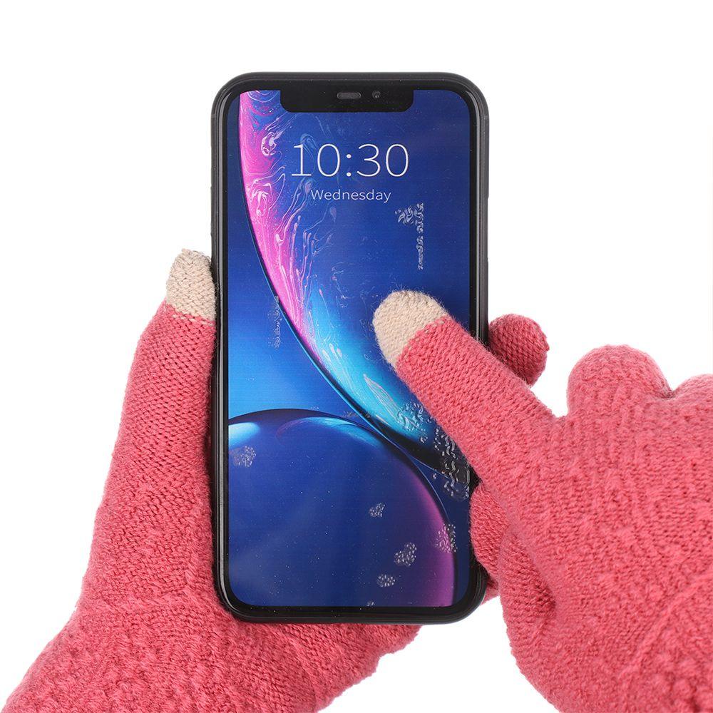 LEILY Găng Tay Dệt Kim Mềm Co Giãn Tốt Thời Trang Cho Nam Và Nữ