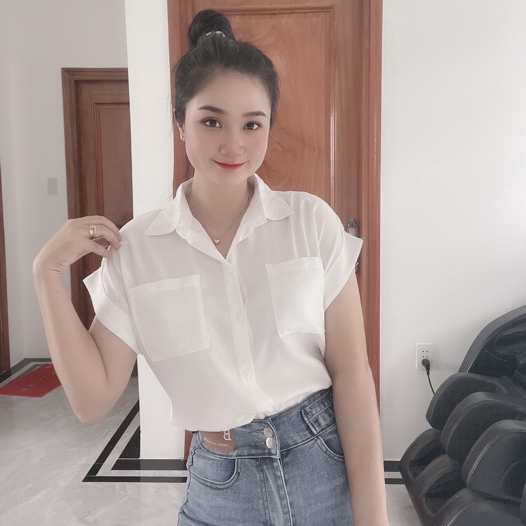 Áo sơ mi tay ngắn tay cánh dơi