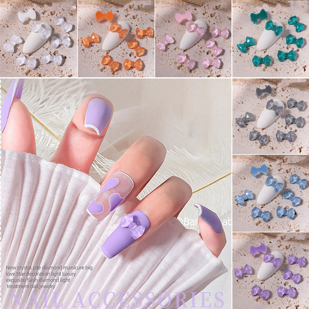 Set 10 Phụ Kiện Nơ 3D Trang Trí Móng Tay