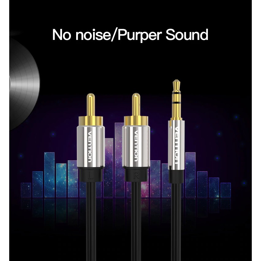 Dây cáp âm thanh chuyển đổi RCA 3.5mm tiện dụng
