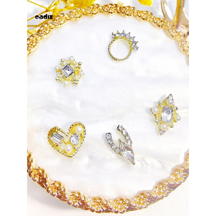 [Hàng mới về] Đồ trang trí móng tay chất liệu kim loại kim cương nhân tạo DIY