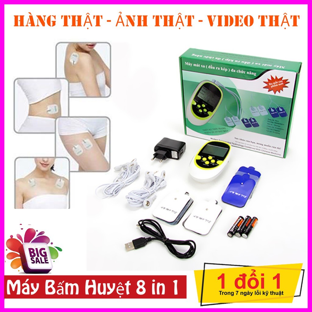 Máy massage bấm huyệt xung điện cơ 8 trong 1 💥SIÊU HOT💥