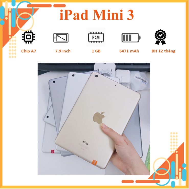 [Mã 151ELSALE1 hoàn 7% đơn 300K] MÁY TÍNH BẢNG PAD MINI 3 CHÍNH HÃNG. MÀN HÌNH 7.9", RAM 1GB. TẢI FULL ỨNG DỤNG | BigBuy360 - bigbuy360.vn