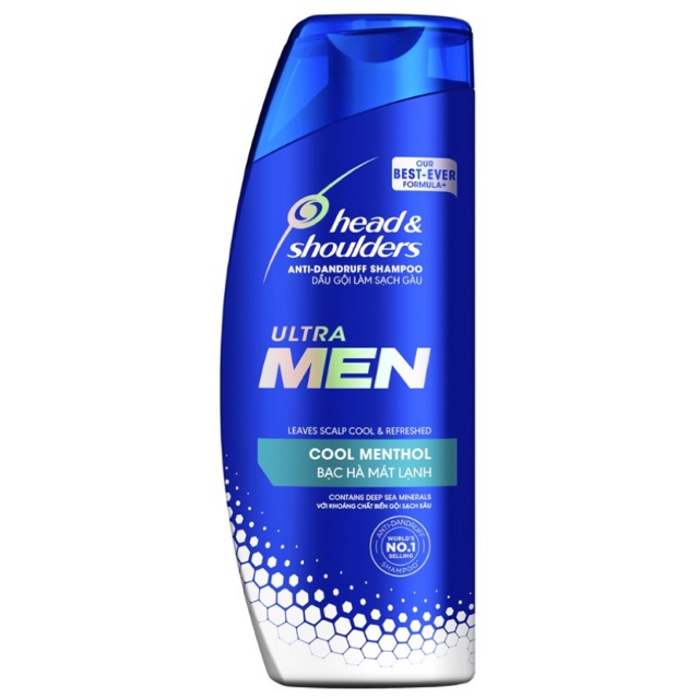 ml Dầu gội Head and Shoulder Ultra Men BẠC HÀ MÁT LẠNH