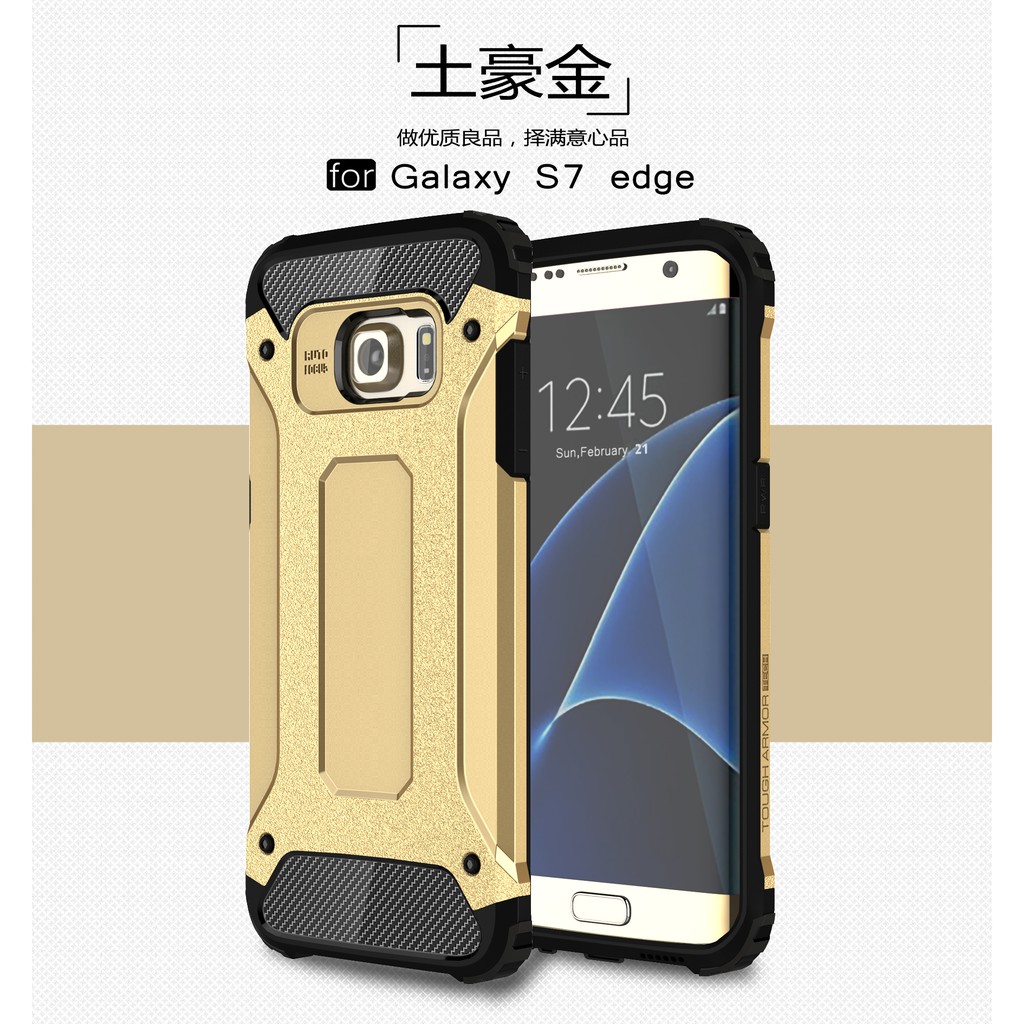 Samsung Galaxy S6 S7 Edge/Edge Plus Armor Full Protection TPU+PC Hard Phone Case