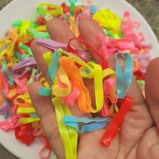 [Nửa kí] 500g thun cột tóc đen/trong/màu (bản đại/Bản trung)