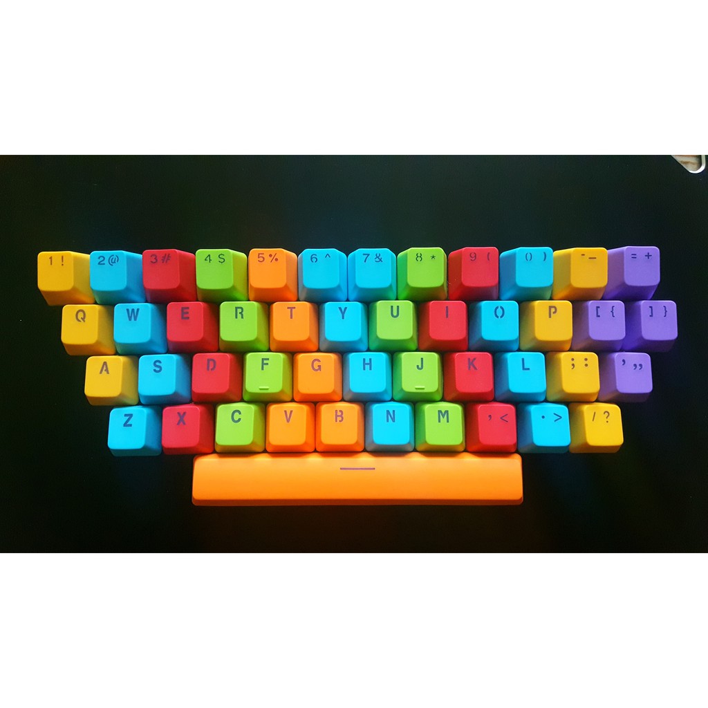 Set keycap (nút bàn phím) Rainbow PBT 46 nút xuyên led 37