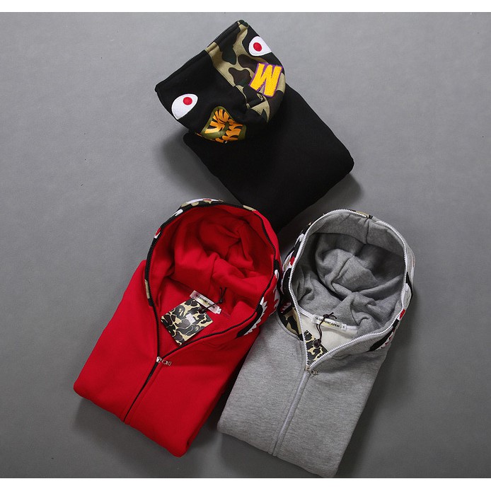 New A Bathing Ape Bape WGM Shark Simplicity Camouflage Hoodie Sweater Men Women Casual Jacket | BigBuy360 - bigbuy360.vn