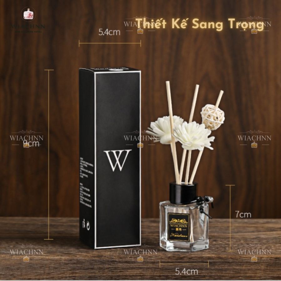 Tinh Dầu Thơm Thiên Nhiên WIACHNN Lục Giác 50ML Để Phòng Que Gỗ Tự Khuếch Tán Thanh Lọc Khử Mùi Không Khí 6C50