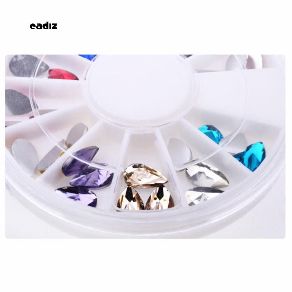 Hộp phụ kiện trang trí móng tay 3D hình giọt nước