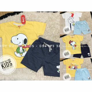 ⚡SIÊU HOT⚡Bộ hè cotton Muji xuất nhật snoopy cho bé trai