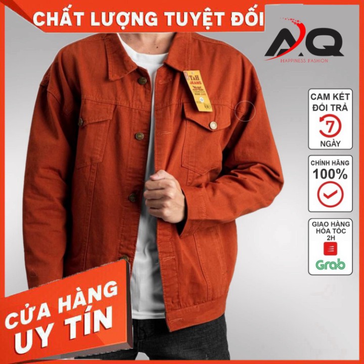 Áo Khoác KAKI Nam Nữ BTS Cam Trơn Trend Unisex KK011 jean kaki - QSTORE - Hàng nhập khẩu