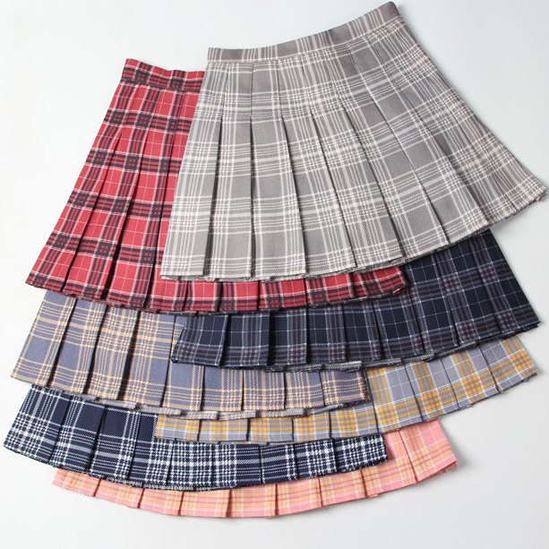 Chân váy ngắn tennis kẻ skirt, chân váy xoè xếp ly ngắn kẻ (ảnh thật, có sẵn)