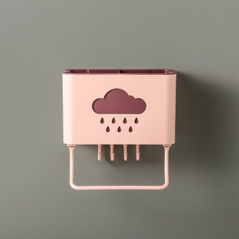 Ống đũa treo tường đựng đũa dán tường nhựa chắc chắn, dụng cụ nhà bếp tiện lợi