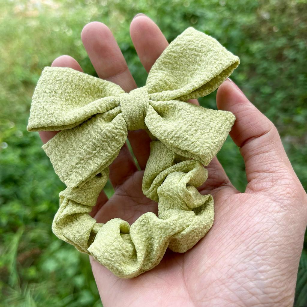 Cột tóc, buộc tóc Scrunchies phối nơ phong cách Hàn Quốc xinh xắn SHOP5SAO