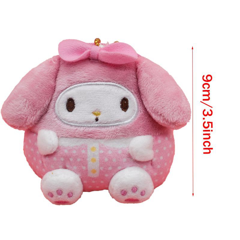 Kawaii Kuromi My Melody Plush Coin Bag Soft Keychain Pendant Accessories For Girls/Women