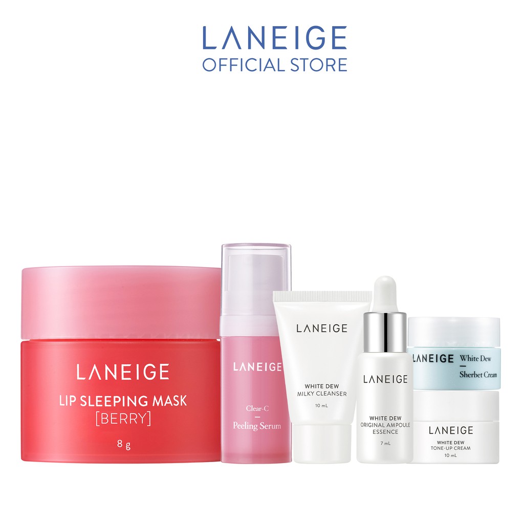 Bộ sản phẩm làm sạch, dưỡng ẩm & dưỡng trắng cho da LANEIGE