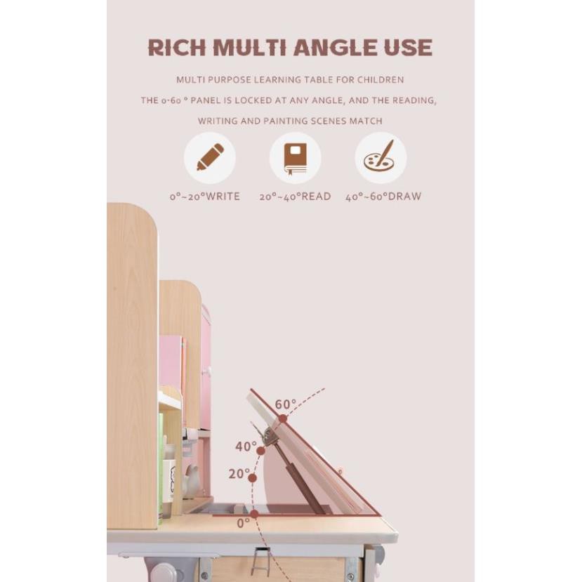 Bàn Học Thông Minh Chống Gù Chống Cận DISNEY 1206 (cốt gỗ tự nhiên) phù hợp 4-18 tuổi _MOMOMART | BigBuy360 - bigbuy360.vn