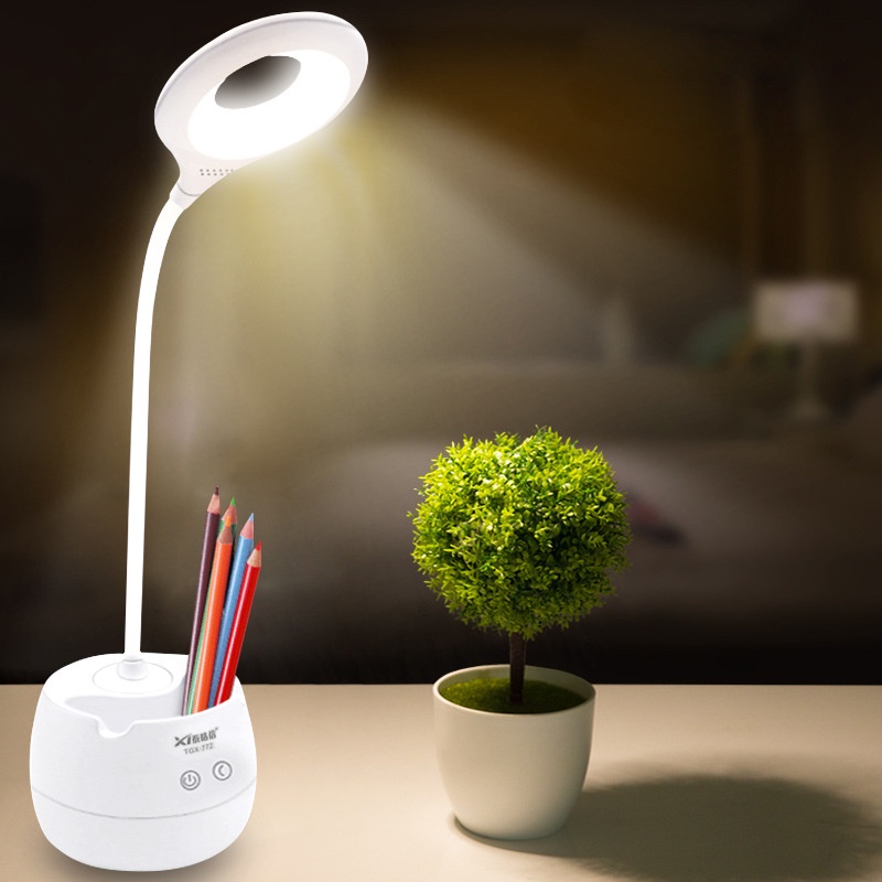 Đèn Bàn LED, Đèn Học Tích Điện USB An Toàn CHo Mắt Decor Đèn Ngủ