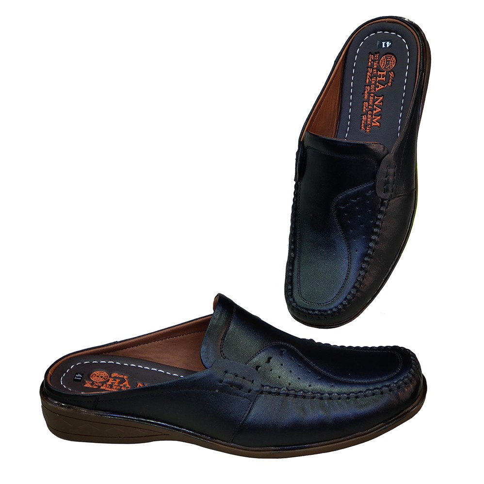 Dép bít mũi nam TiTi ĐÔ da bò thật cao cấp GSB2098a