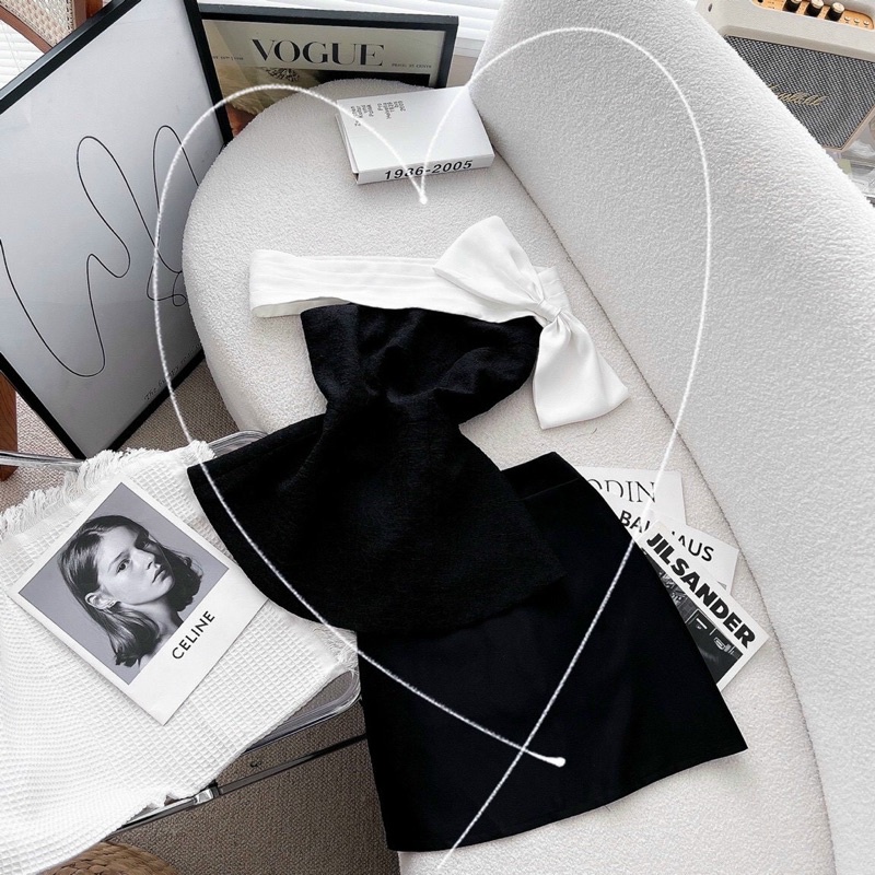 Set áo lệch + chân váy A