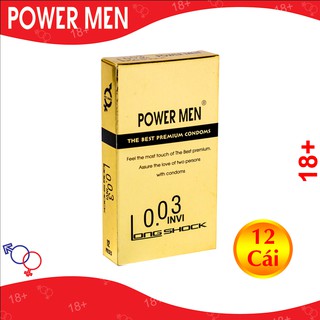 12 bao cao su powermen invi 0.03 hơn cả siêu mỏng kéo dài thời gian - ssu12