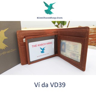 Ví nam ngang chất liệu da bò sần cao cấp