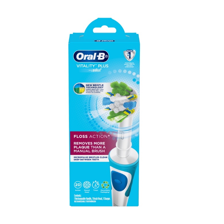 Bàn chải đánh răng điện oral-b vitality plus 2 đầu floss action Healthy Care quatangme
