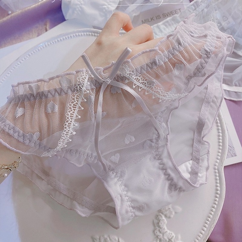 Quần Lót Cotton Phối Ren Thoáng Khí Quyến Rũ Cho Nữ