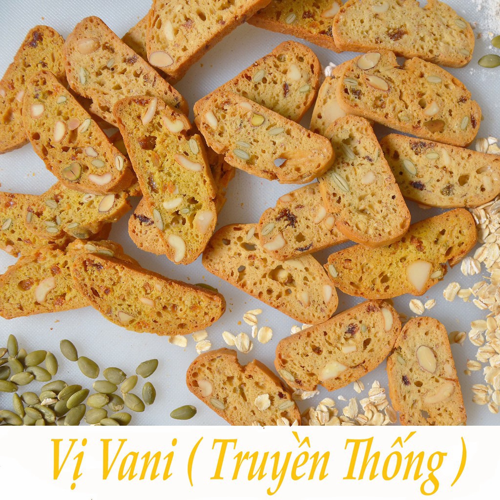 500gr Biscotti mix vị Healthy 100% bột nguyên cám , Bạn chọn vị nào hãy ghi chú cho shop khi đặt đơn