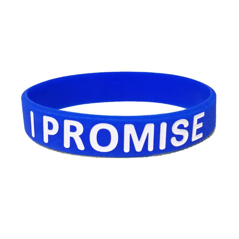 5 Vòng Tay Silicone In Chữ I Promise Thời Trang
