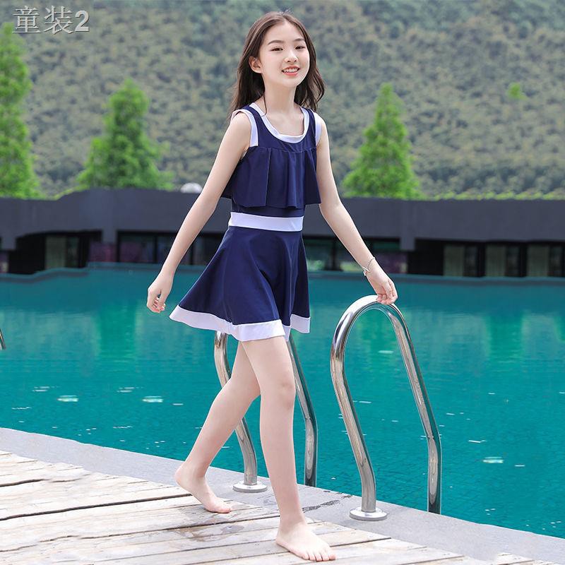 ❄☏✇Áo tắm trẻ em bé gái Đầm công chúa một mảnh Hàn Quốc bảo thủ cho trung niên đồ bơi học sinh