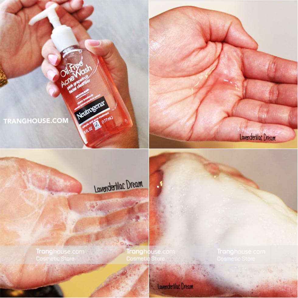 Sữa Rửa Mặt Neutrogena Oil Free Acne Wash Pink Grapefruit Facial Cleanser (177ml)_SRM7849